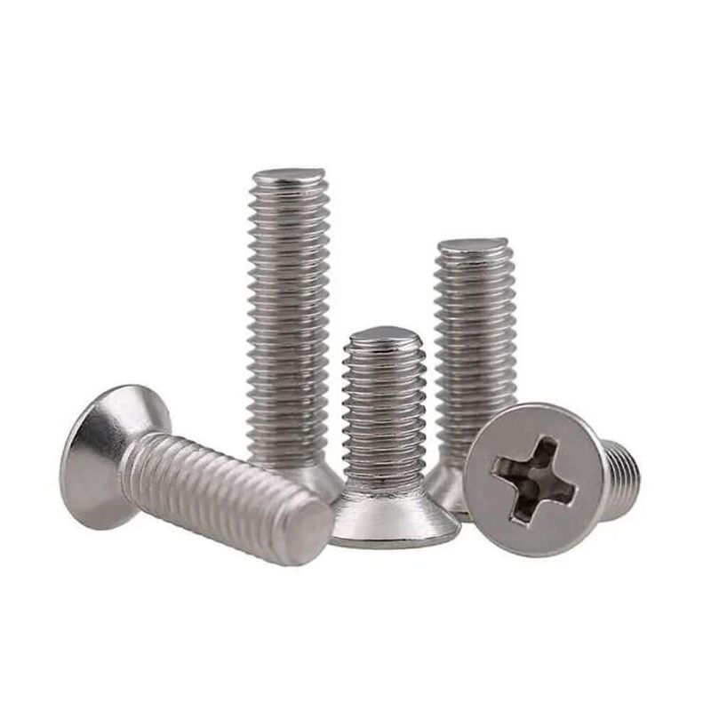 C1022 304 316 الصلب المقاوم للصدأ Csk الرأس ISO7046 المسمار الصليبية المتداخلة الرأس المسطح المسمار الماكينة