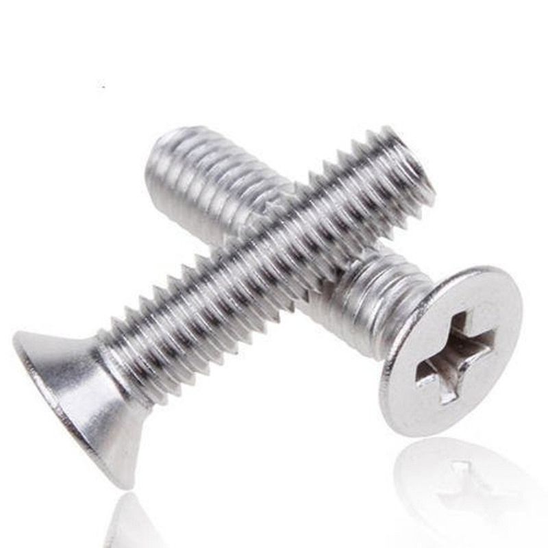 C1022 304 316 الصلب المقاوم للصدأ Csk الرأس ISO7046 المسمار الصليبية المتداخلة الرأس المسطح المسمار الماكينة