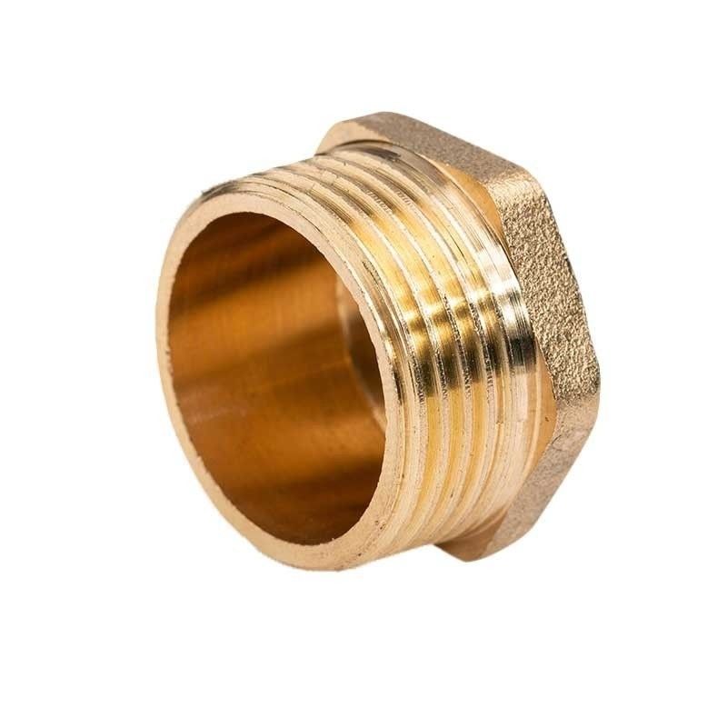 OEM الدقة 4 محور CNC معالجة / طحن / تحويل النماذج الأولية النحاس / النحاس قطعة خرطوشة وصلة