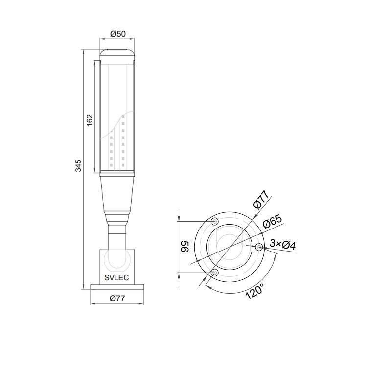 3 لون LED إشارة برج الضوء للآلة CNC